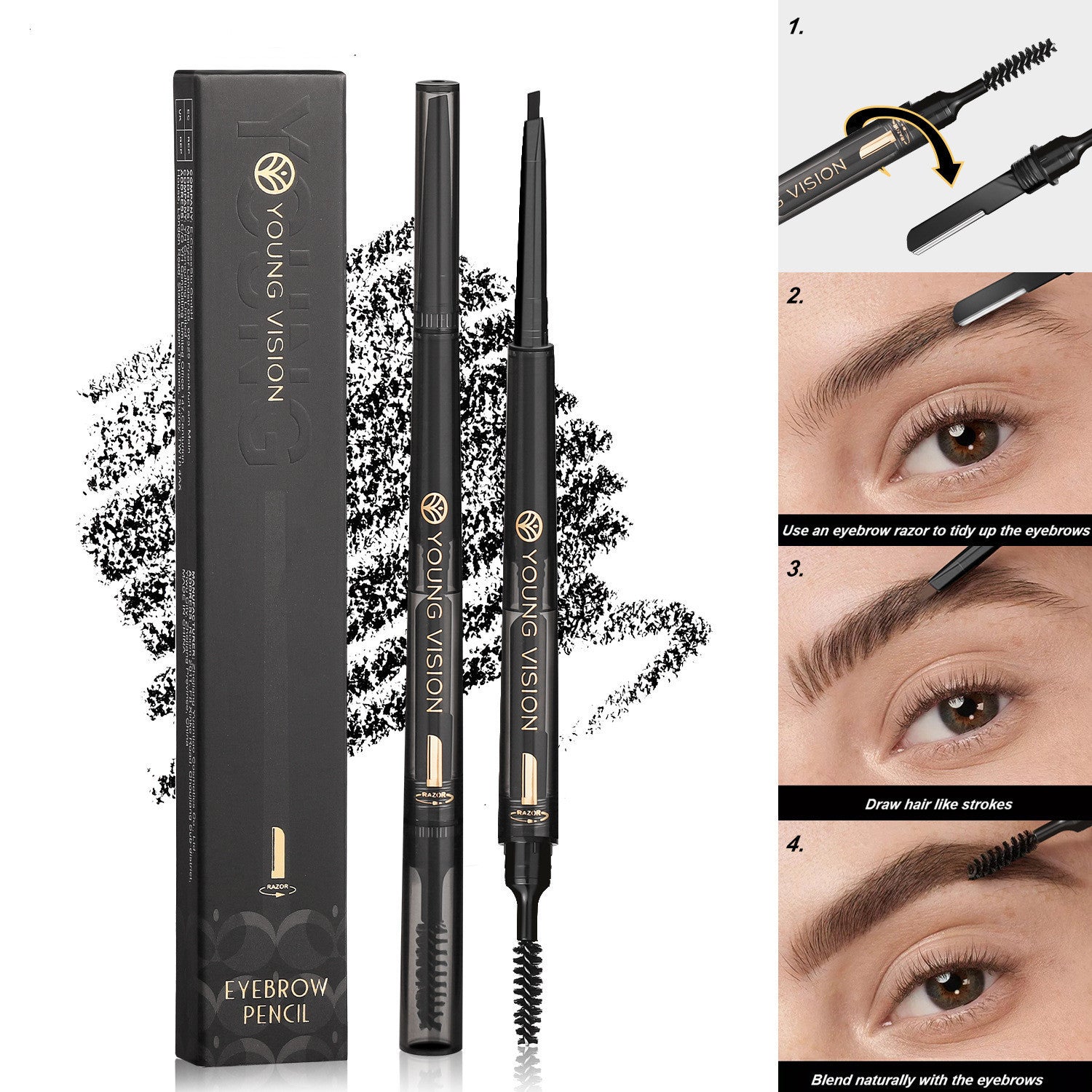 Fog Sense Three In One Waterproof Eyebrow Pencil